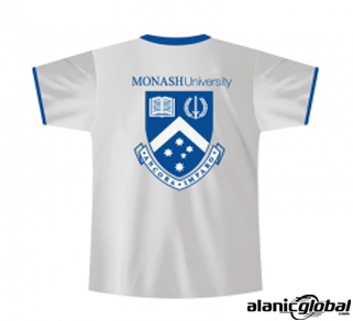 AESTHETIC WHITE AND BLUE SHIRT