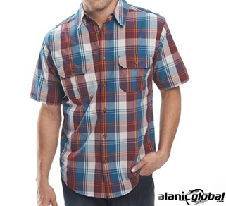 Half Sleeve Multi Hued Flannel Shirt