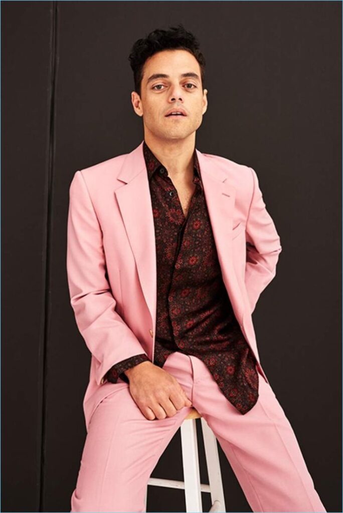 rami maleks printed shirt