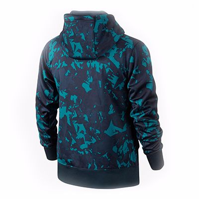 Black and Green Printed Custom Hooded Jacket Supplier