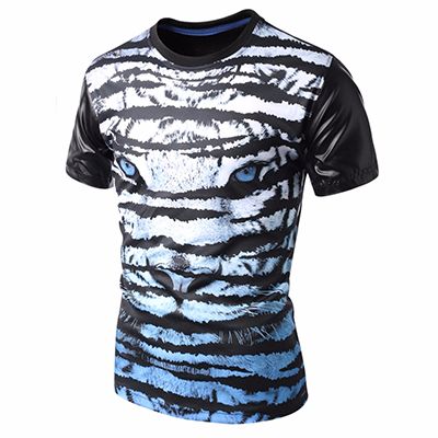 Black and White Animal Printed Custom Tee Distributor