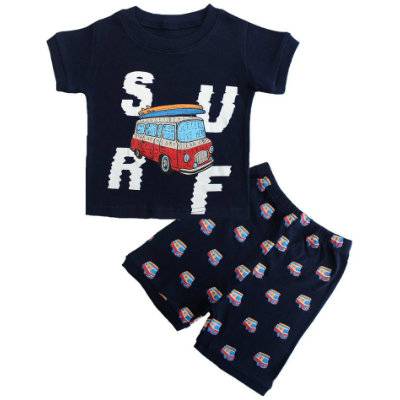 Cotton Car Printed Kids Clothing Set Supplier