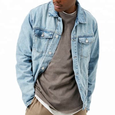 Cotton Vintage Long Sleeve Men Denim Jacket Distributor