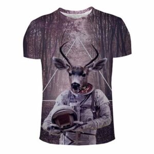 Funny Deer-Astronaut Printed Custom Tee Distributor
