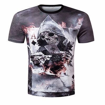 Gothic Printed Grey Custom Tee Distributor