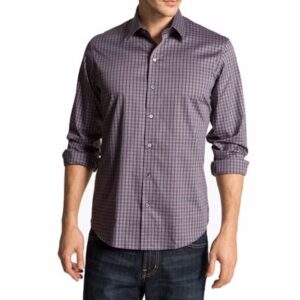 Grey and Maroon Check Shirt for Men Manufacturer