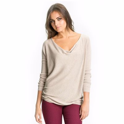 Light Beige V-Neck T-Shirt for Women Manufacturer