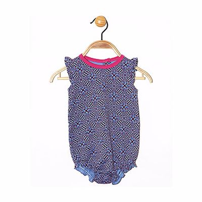 New Born Baby Girl Blue Print Onesie Manufacturer