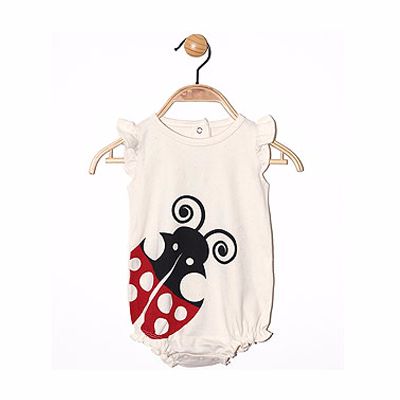 New Born Baby White Ladybird Onesie Supplier