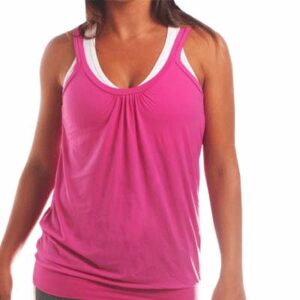 Wholesale Pink Soft Tuck Fitness Dance Top