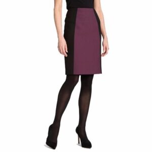 Purple and Black Color Block Pencil Skirt Supplier