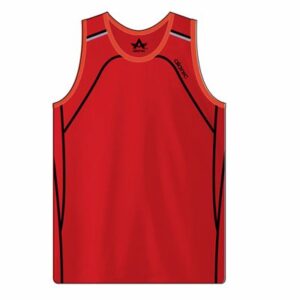 Red with Black Piping Men's Fitness Sleeveless Singlet Distributor