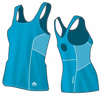 Super Blue Women's Fitness Bodycon Singlet Supplier