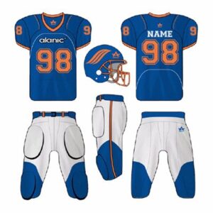 Blue and White American Football Clothing Supplier