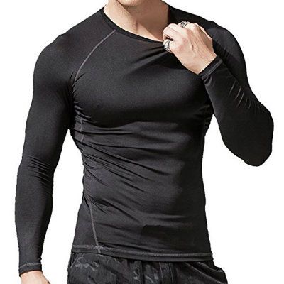 Wholesale MENS LONG SLEEVE BLACK GYM T-SHIRT Manufacturers