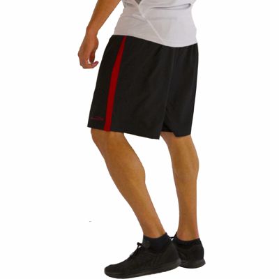 Pure Black with Red Side Fitness Shorts Supplier