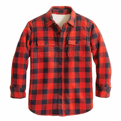Wholesale Red and Blue Flannel Shirt