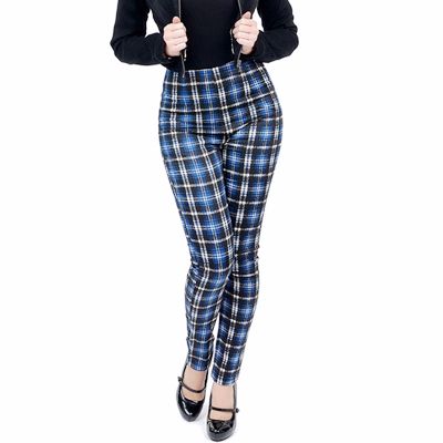 Wholesale Trendy Blue White Flannel Pants