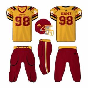 Yellow and Red American Football Apparel Supplier