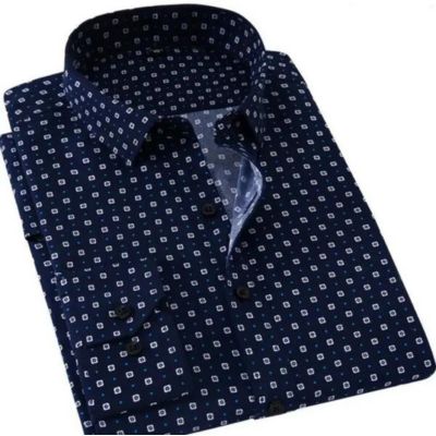 Slim-Fit Satin Printed Shirt Supplier