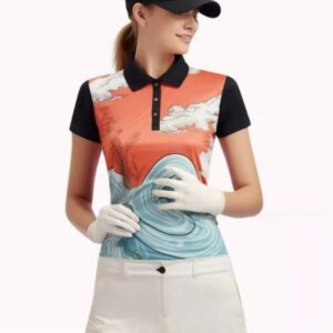 Sublimated Printed Womens Golf Polo Shirts Manufacturer