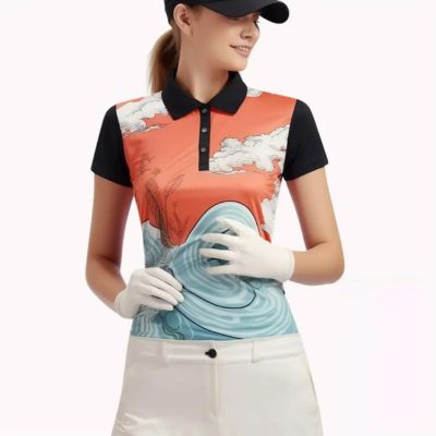 Sublimated Printed Womens Golf Polo Shirts Manufacturer