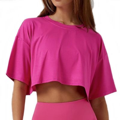 Eco-Friendly Short Sleeve Workout Crop Top Wholesale