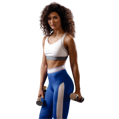 bulk blue gym leggings with gym bra