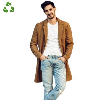 sustainable long coat for men