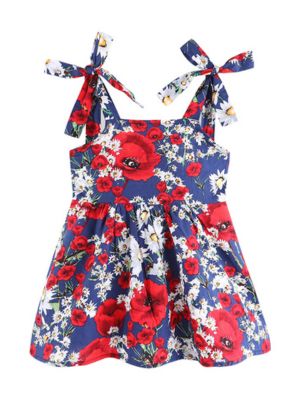 flower baby girls halter dresses in bulk