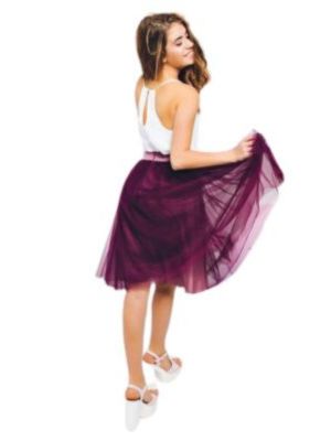 wholesale magenta tulle skirt